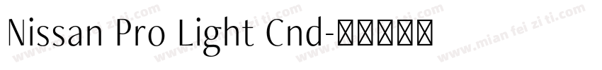 Nissan Pro Light Cnd字体转换